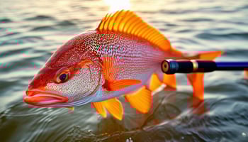 Redfish near water, caught by fly fisherman who is Redfish fishing